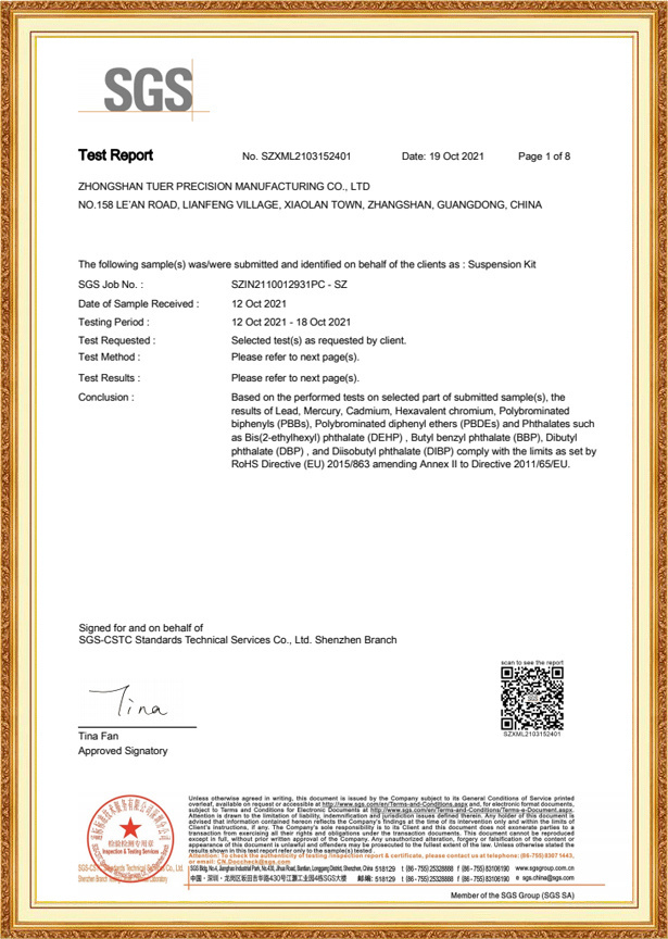 SGS-Rohs certification SGS-Rohs certification