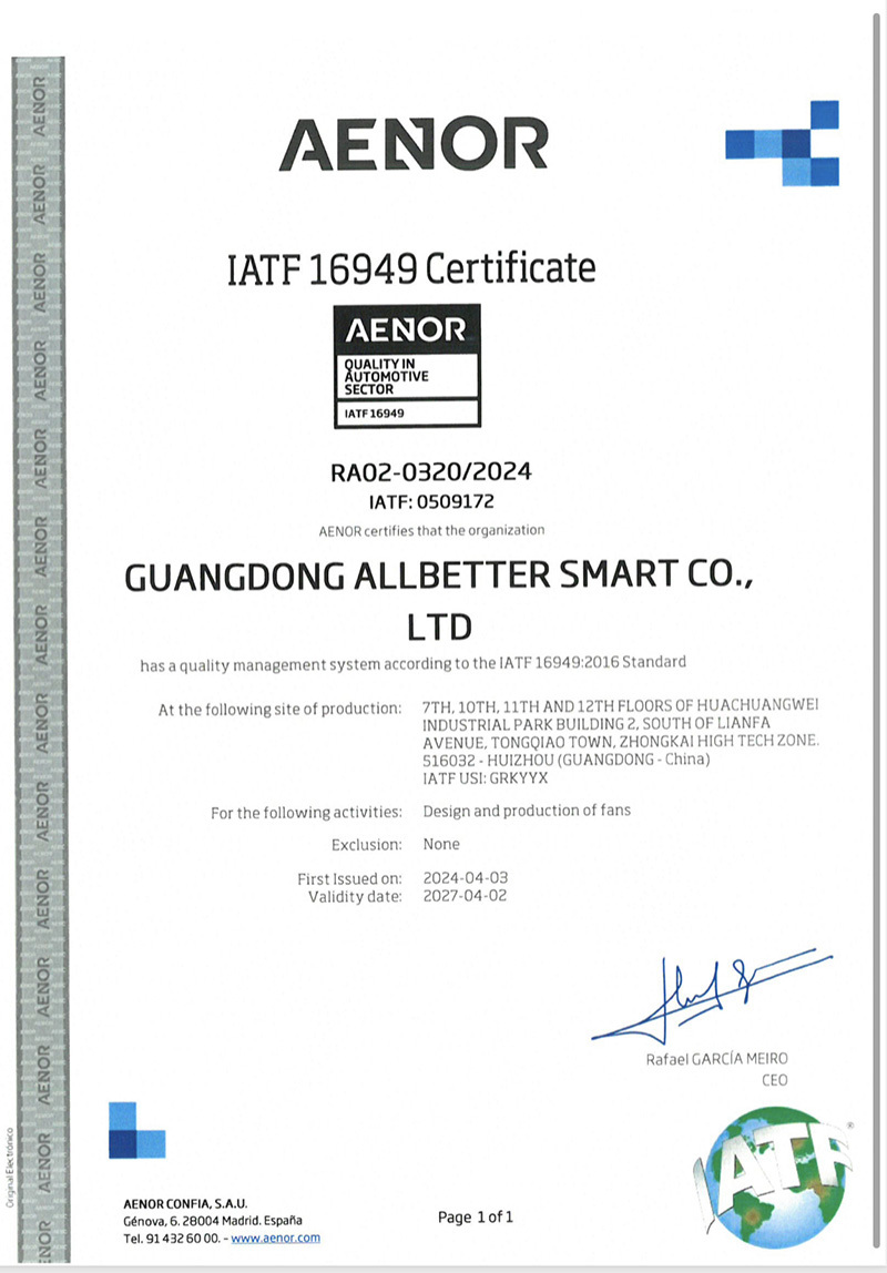 IATF16949 CERTIFICATE IATF16949 CERTIFICATE