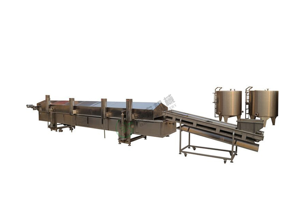 Nut frying production line