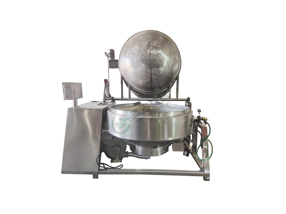 Special frying machine for peach kernel