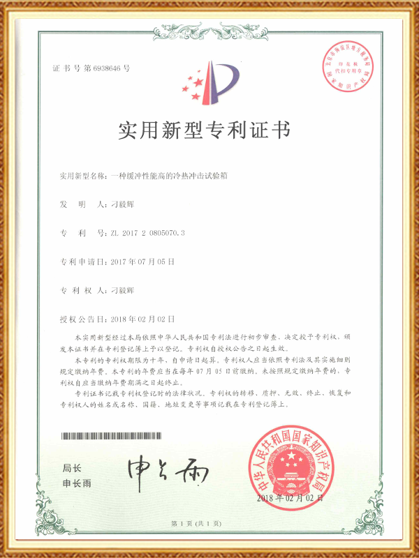 Utility Model Patent Certificate Utility Model Patent Certificate
