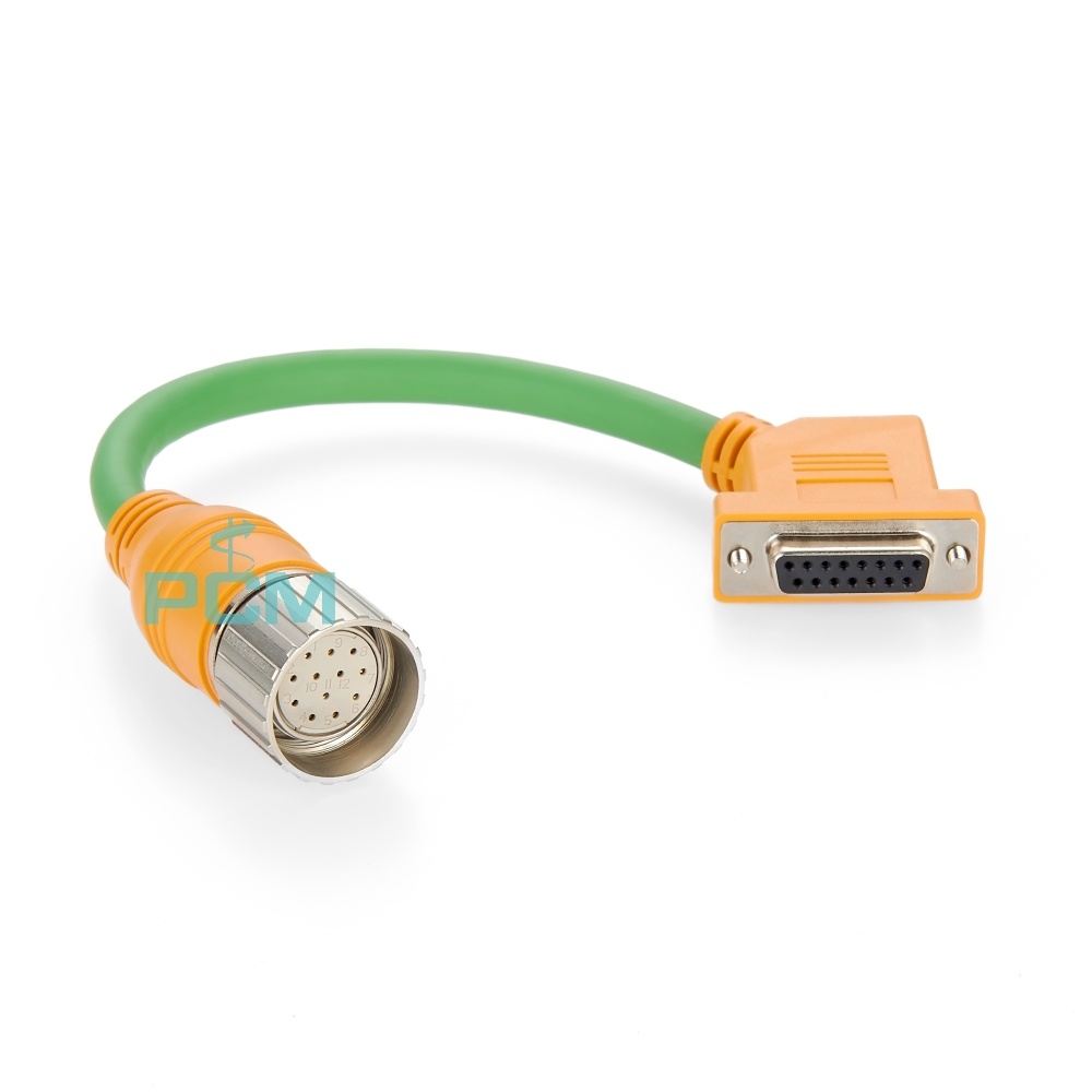 M23 12 Pin to DB15 Encoder cable -Industrial Waterproof Circular ...