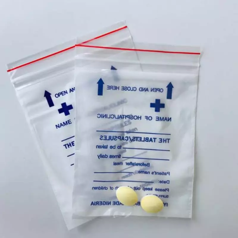 Medicine self-sealing bag