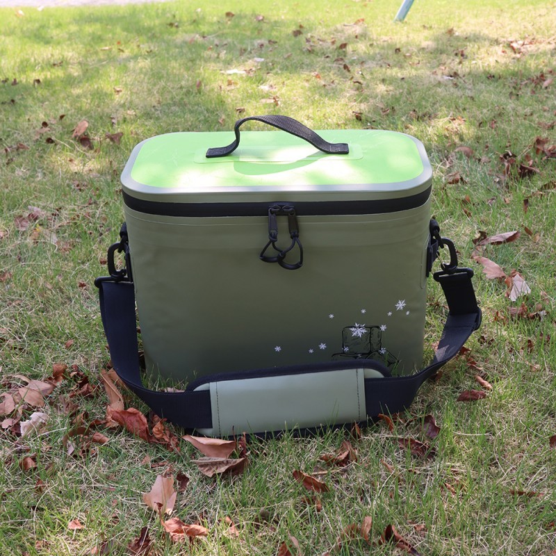 PEVA Black Portable Cooler Bag with Luxury Soft Strap Sling Custom Logo Waterproof Thermos Custom Logo