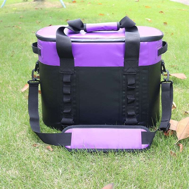 Luxury Classic Soft PVC Wine Cooler Tote Bag Custom Printed Eco-Friendly Insulated Thermal Lunch Bag Waterproof Personalized