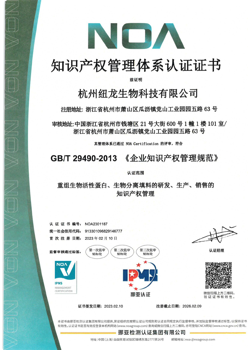 Certificate of Intellectual Property Management System