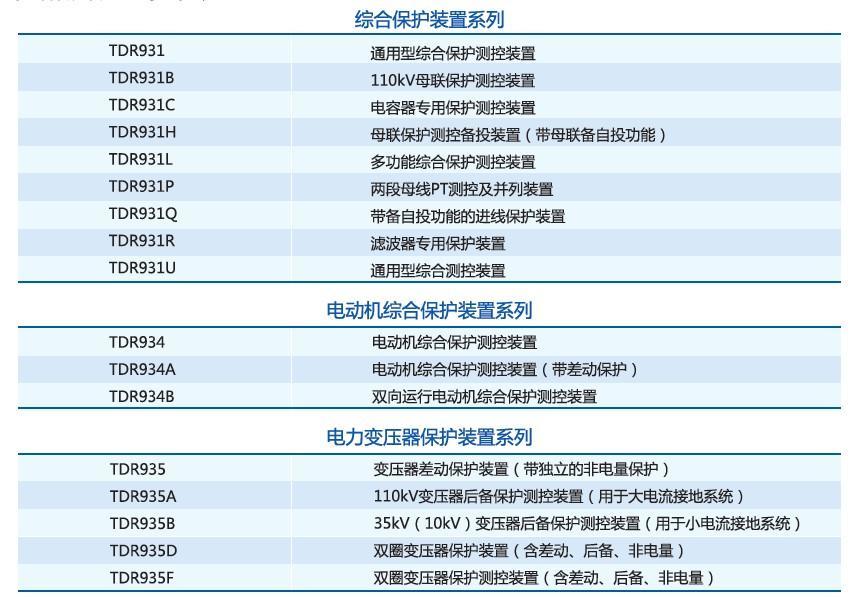 TDR930系列綜合保護裝置