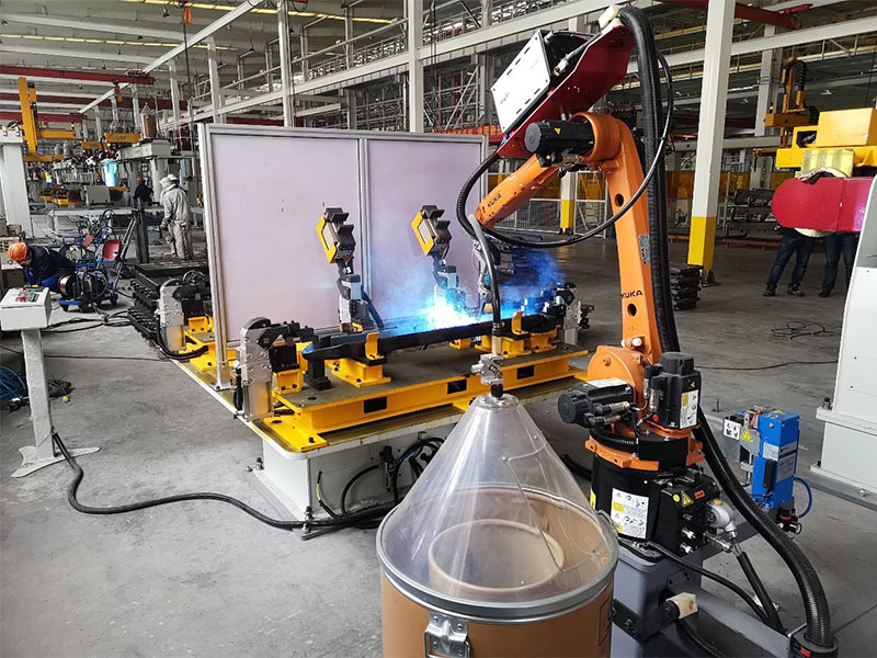 Fork welding robot