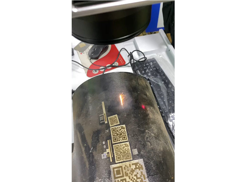 Laser marking station