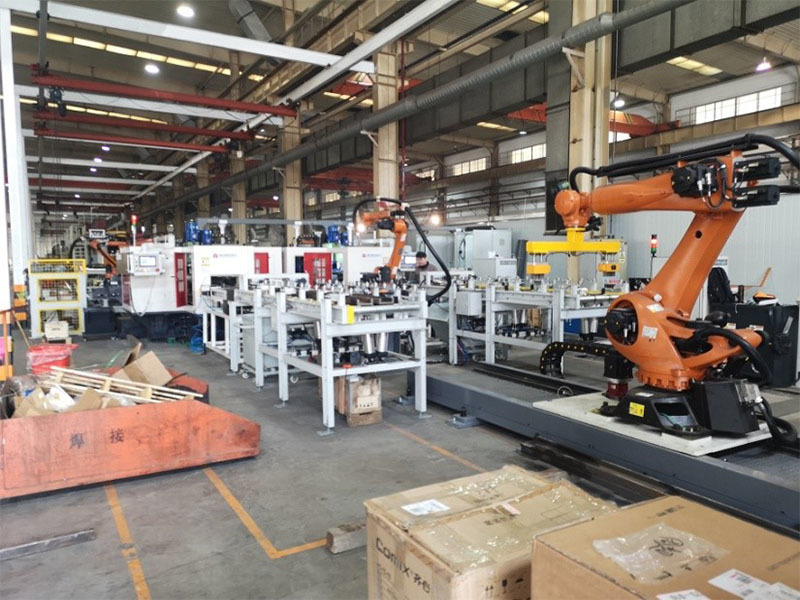 Inner, middle, and outer channel steel robot line