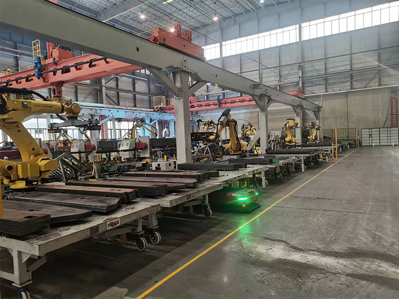 Outrigger welding production line