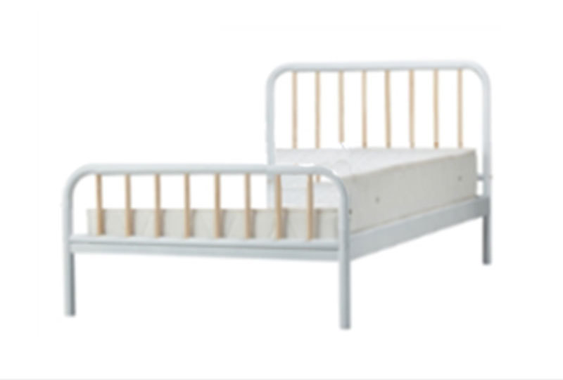 Wood Frame Metal Tube Base Bed