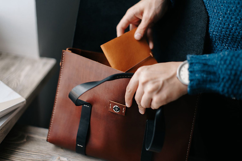 Leather luggage