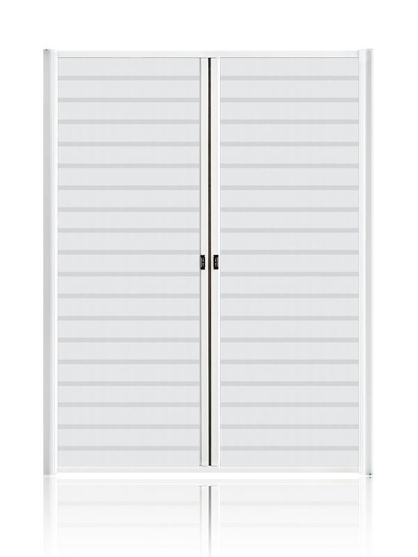 Telescopic double screen door