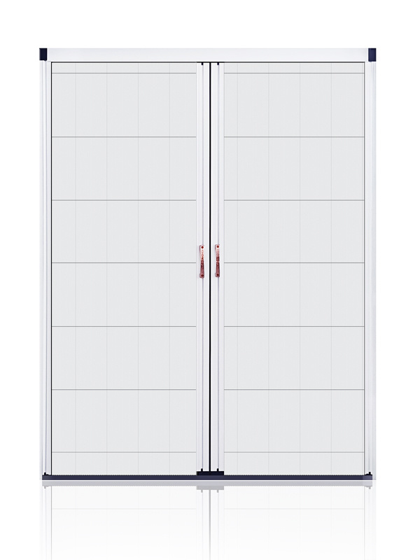 Double folding telescopic screen door