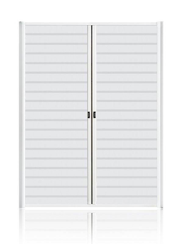Telescopic double screen door
