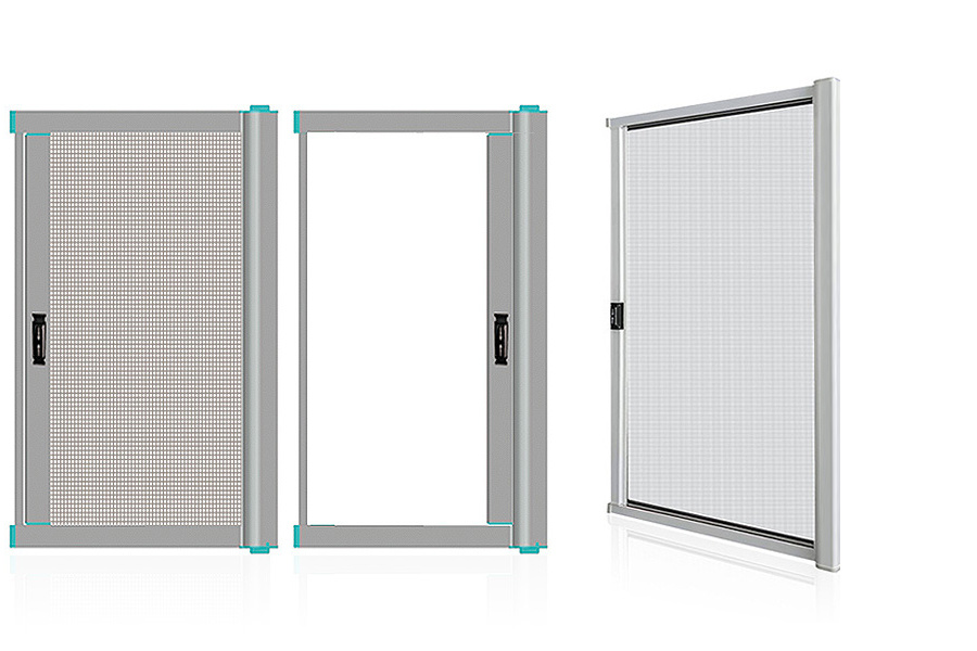 Left and right telescopic single opening screen window