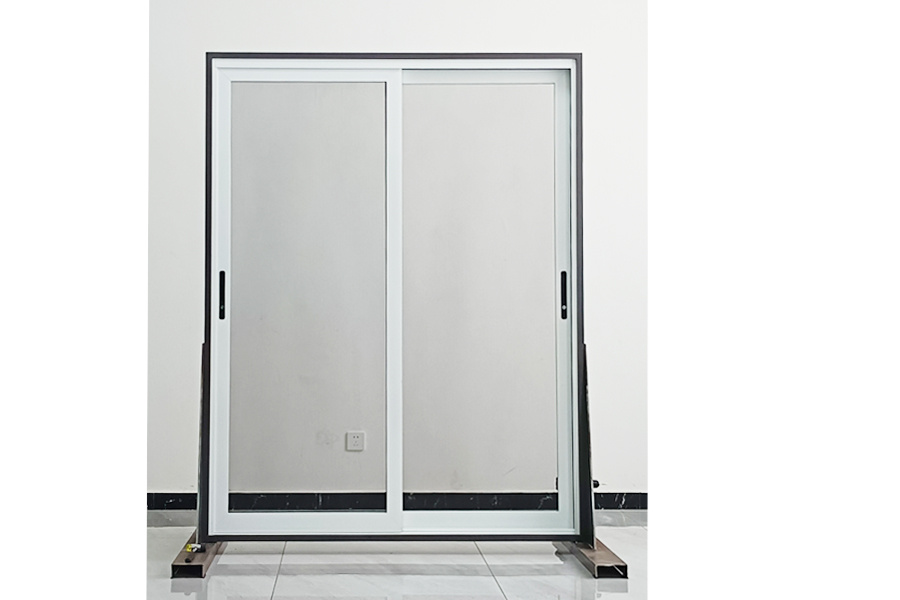Double track sliding screen door