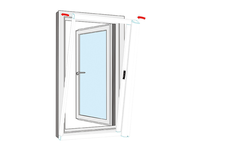 Single retractable screen door