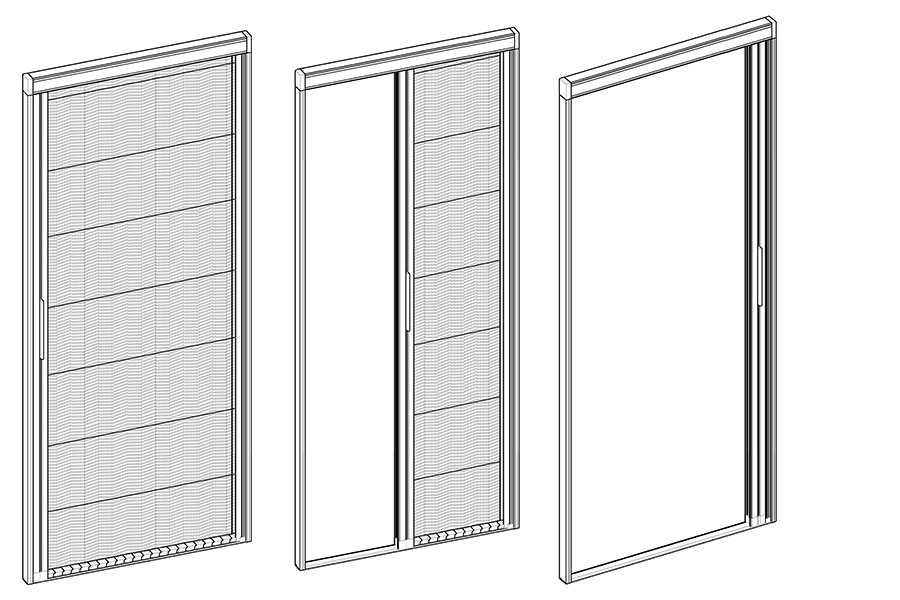 Single folding screen door