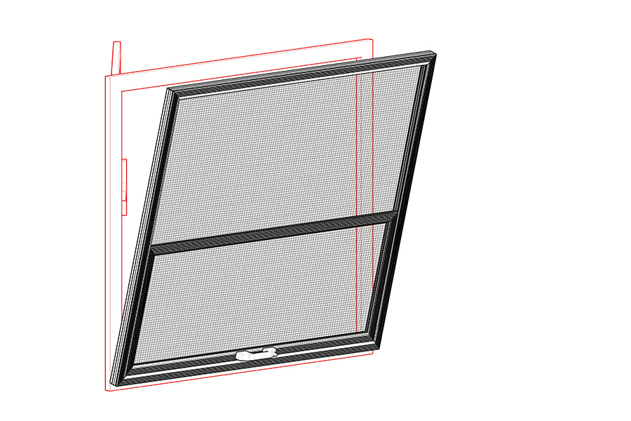 Aluminum sliding anti-mosquito screen