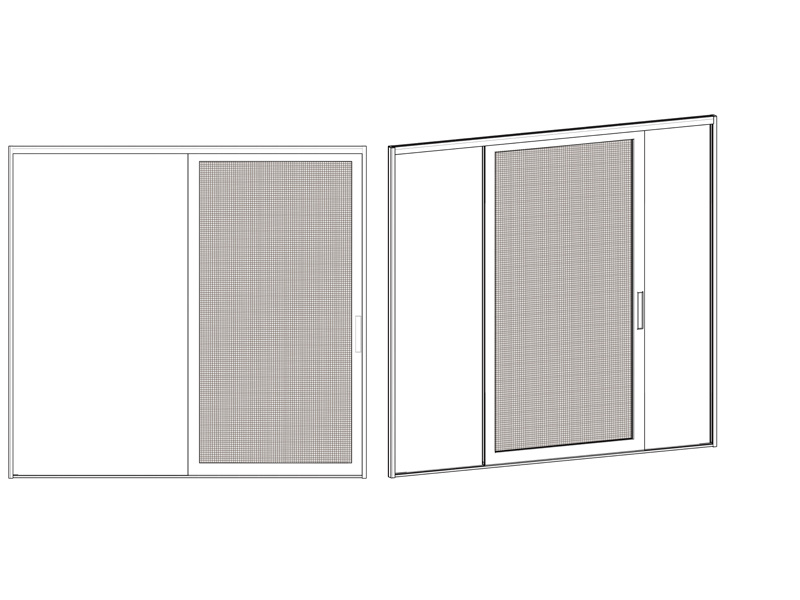 Single track sliding screen door