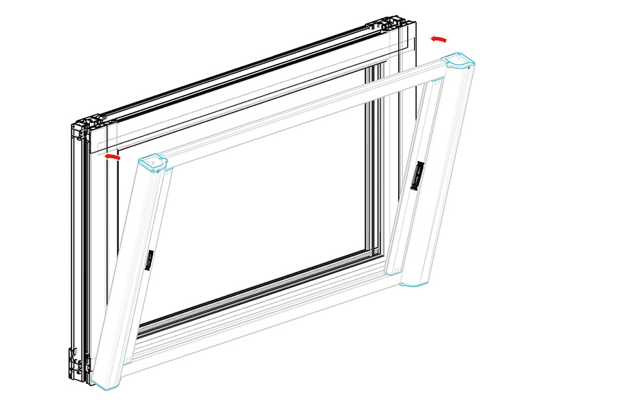 Left and right telescopic double-leaf screen window