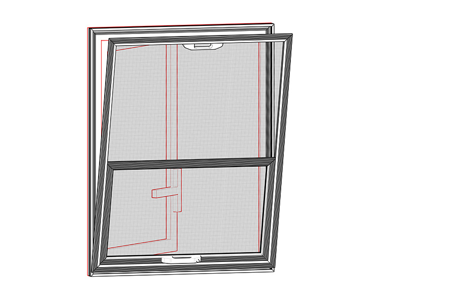 Removable two-push screen