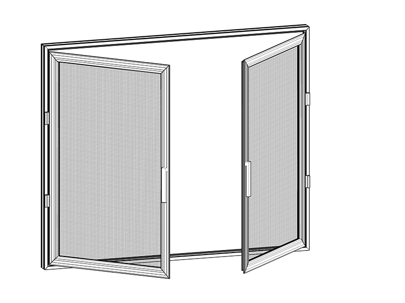 Open the screen door flat