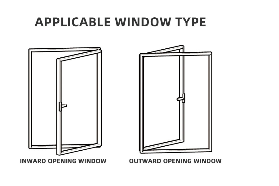 Left and right telescopic single opening screen window