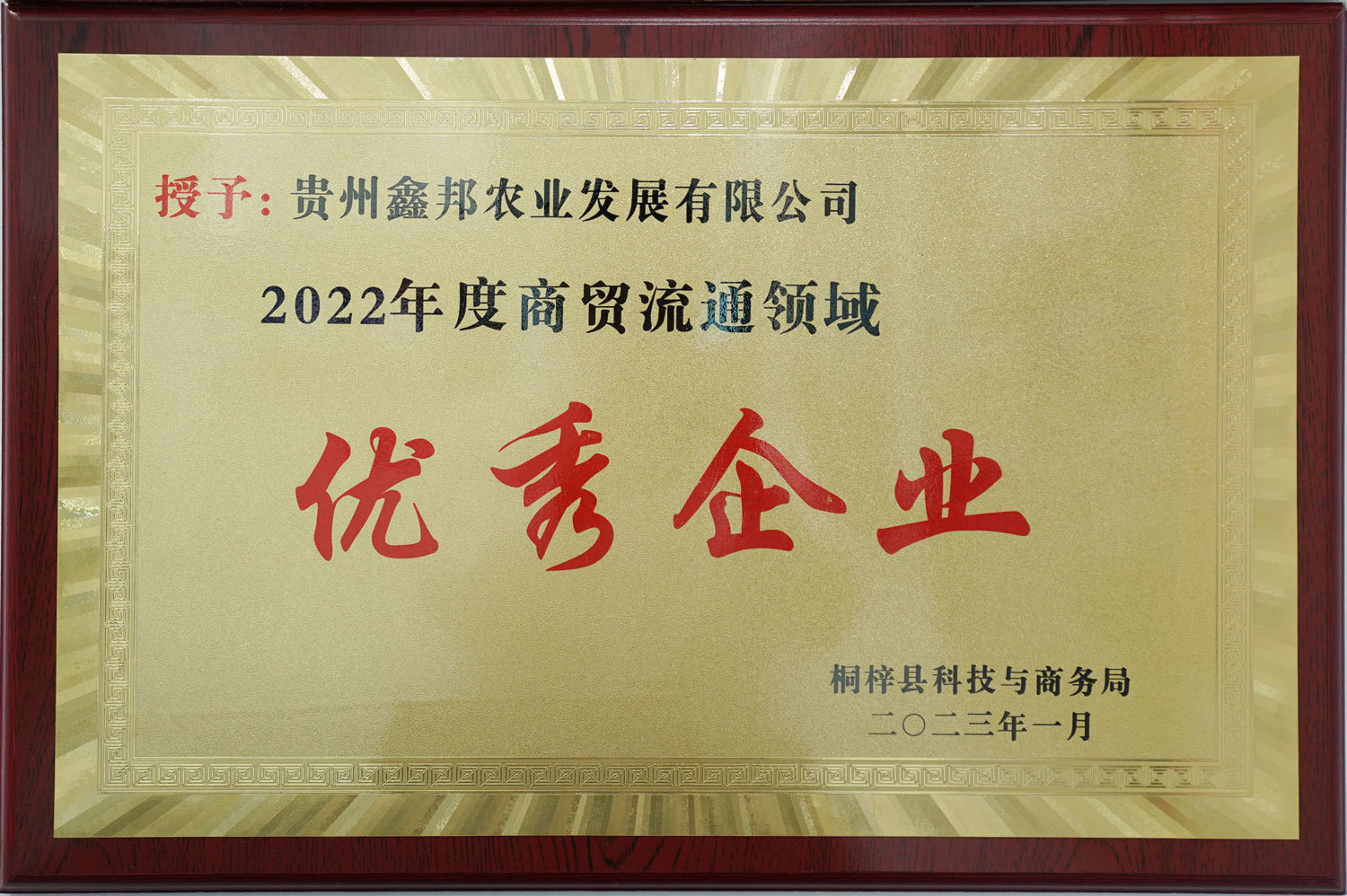 2022年度商貿流通領域優秀企業