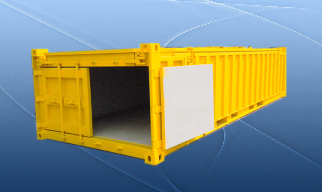 Hardtop half-height container