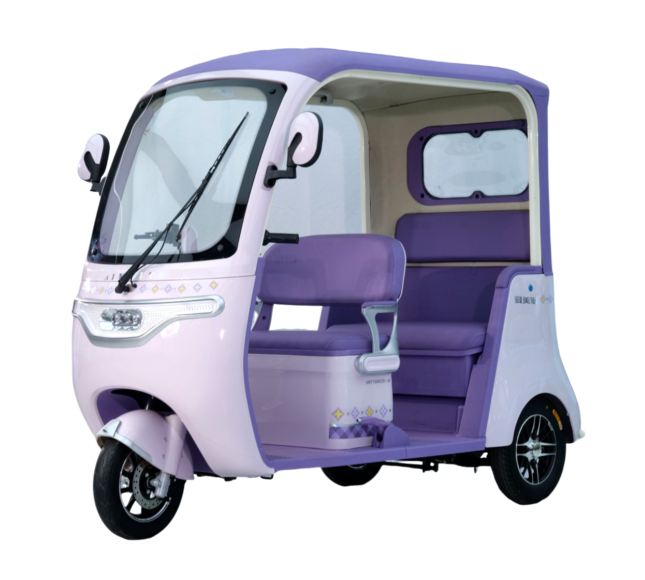 Christmas Gift Good Look Electric Tricycles with Roof 60V 800W Double Seat Adults A29