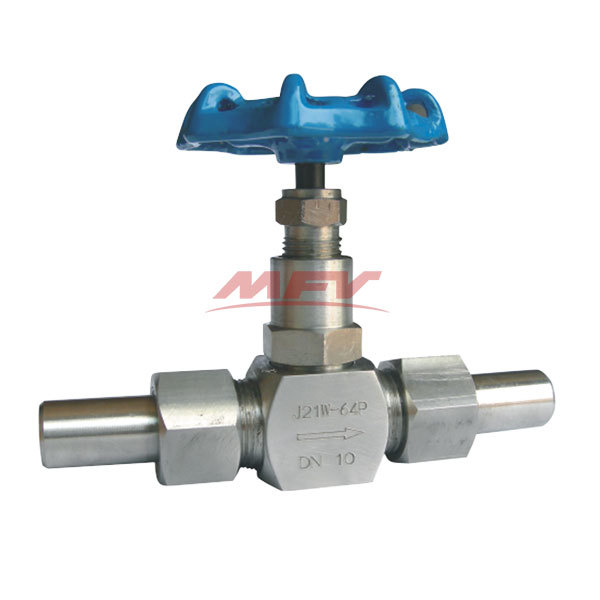 Needle-shaped stop valve