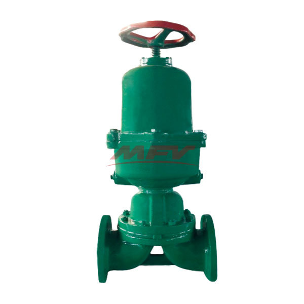Normally closed pneumatic diaphragm valve