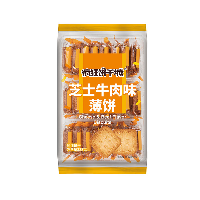 芝士牛肉味薄餅388g