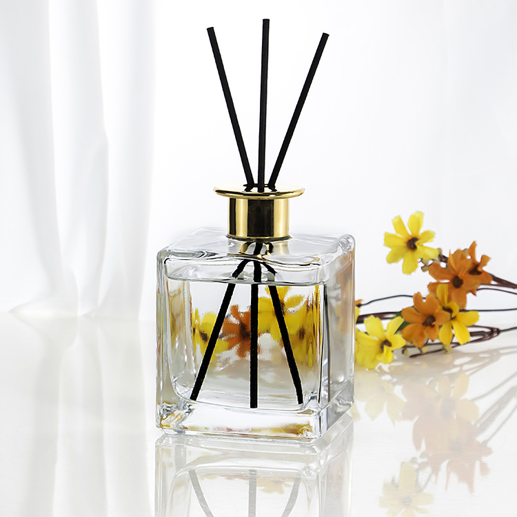 500ML screw neck 28mm  square shape diffuser bottle JRF759