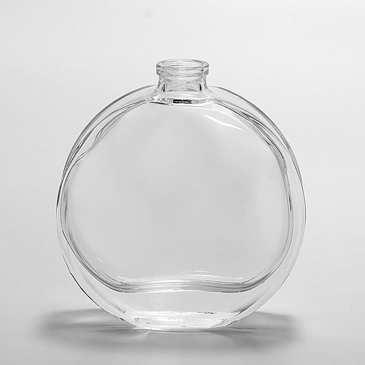 30 ml crimp neck 13 mm flat and round shape perfume glass bottle JRP001