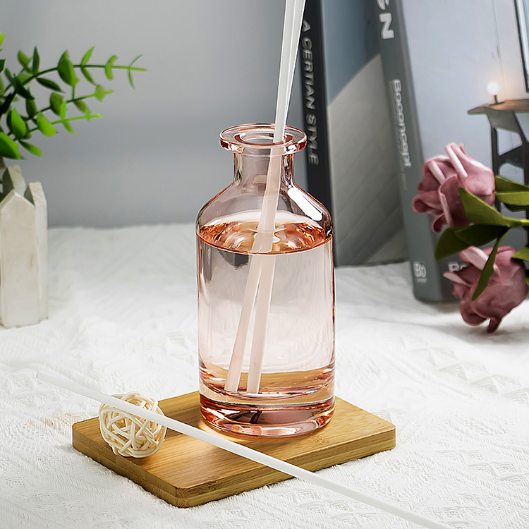 100ml glass cylindrical diffuse bottle with round bottom JRF674