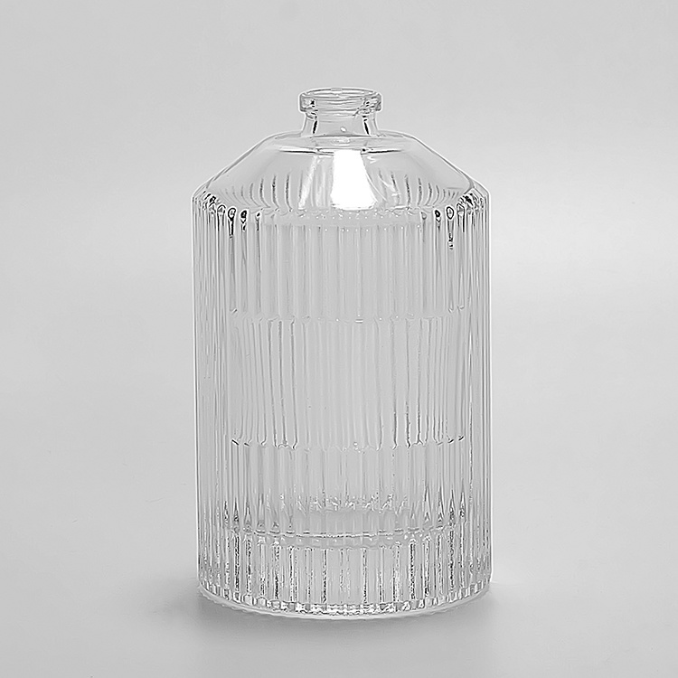 100ml crimp neck square shape perfume glass bottle JRP122