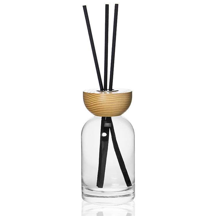 200ml 螺口圆柱香熏瓶圆肩圆柱香薰玻璃瓶 JRF672