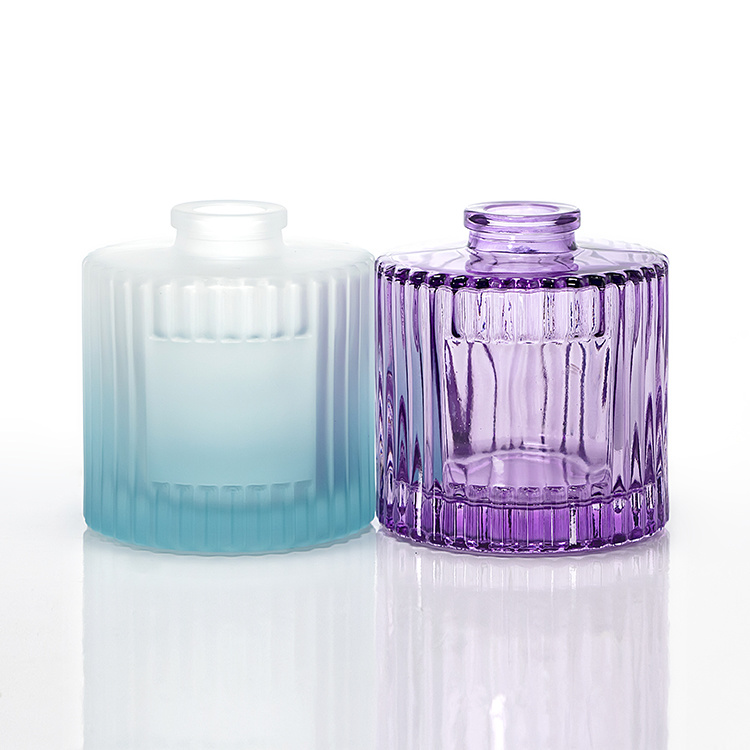 150ML flat shoulder  striped cylinder diffuser bottle JRF703