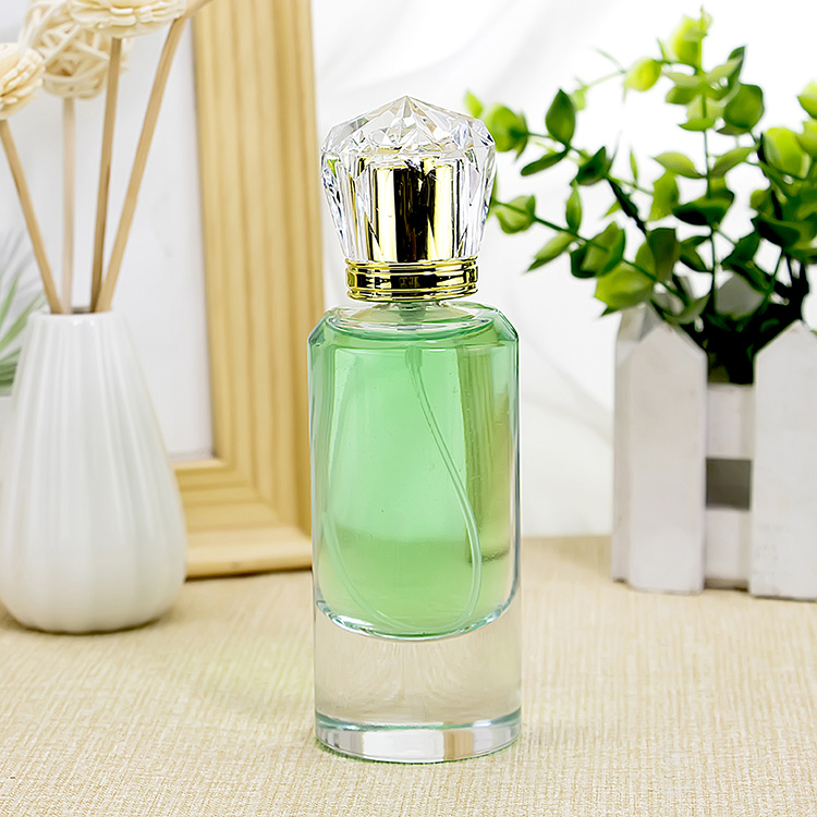 50ml crimp neck 15mm round shape perfume glass bottle JRP021