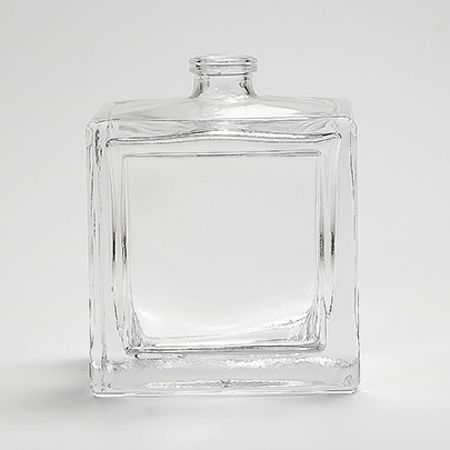 100ml crimp neck 15mm square perfume glass bottle JRX008