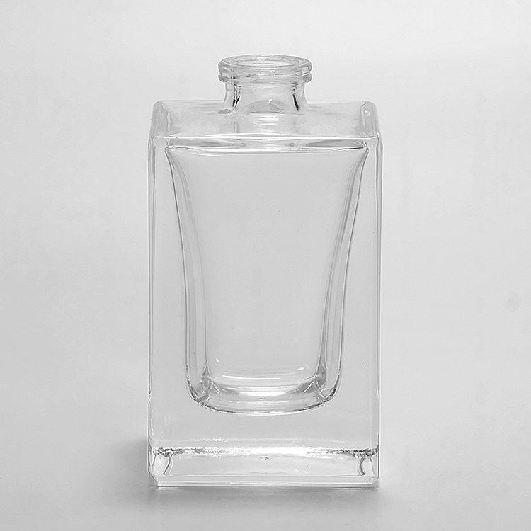 30ml crimp neck 15mm  cuboid perfume glass bottle JRP012