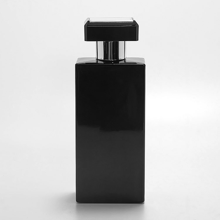 100ml crimp neck square shape perfume glass bottle JRP075