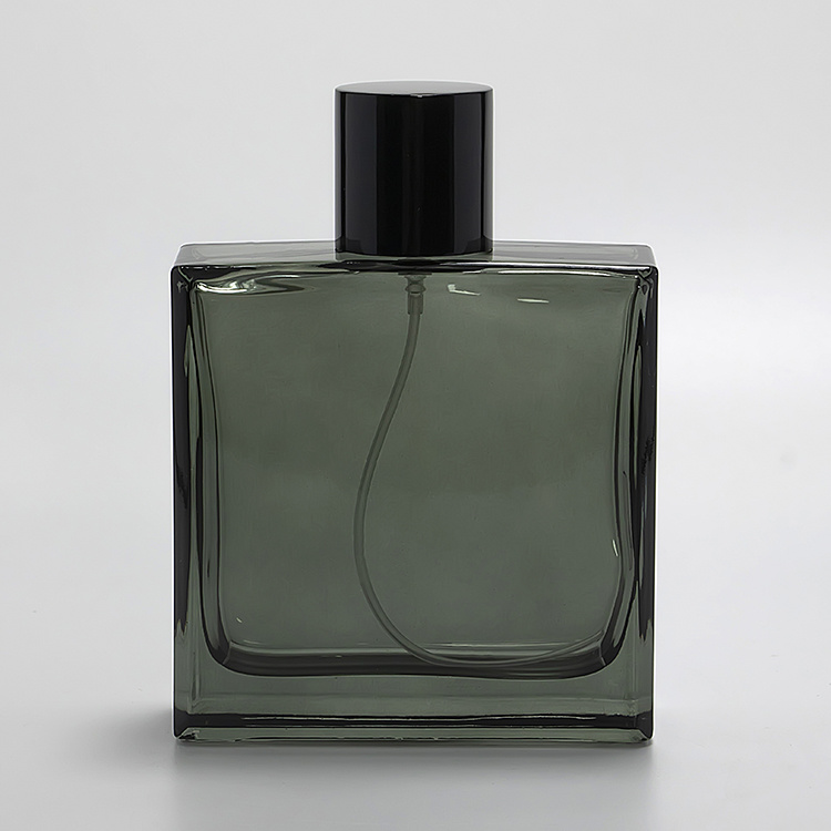 100ml crimp neck square shape perfume glass bottle JRP119