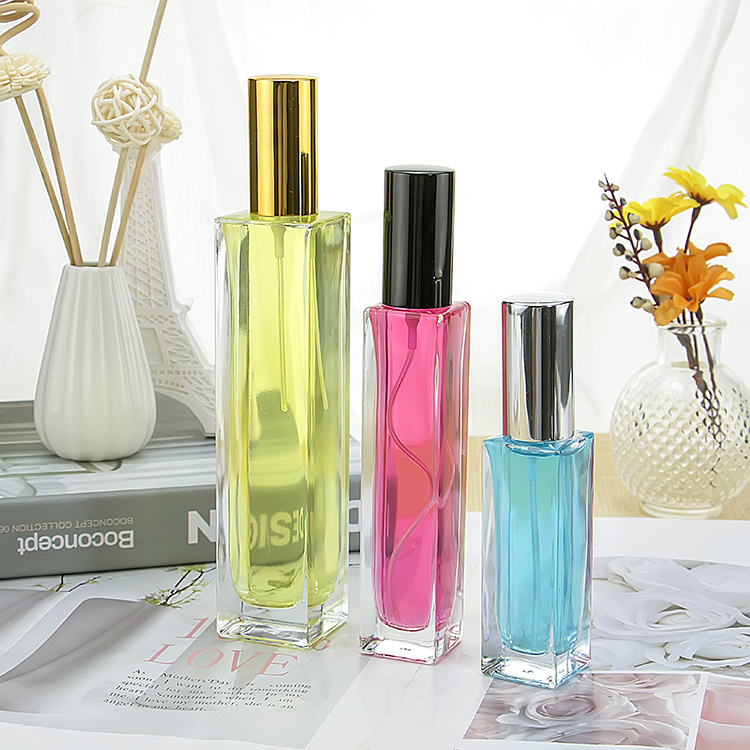 100ml High Square perfume glass bottle JRP053