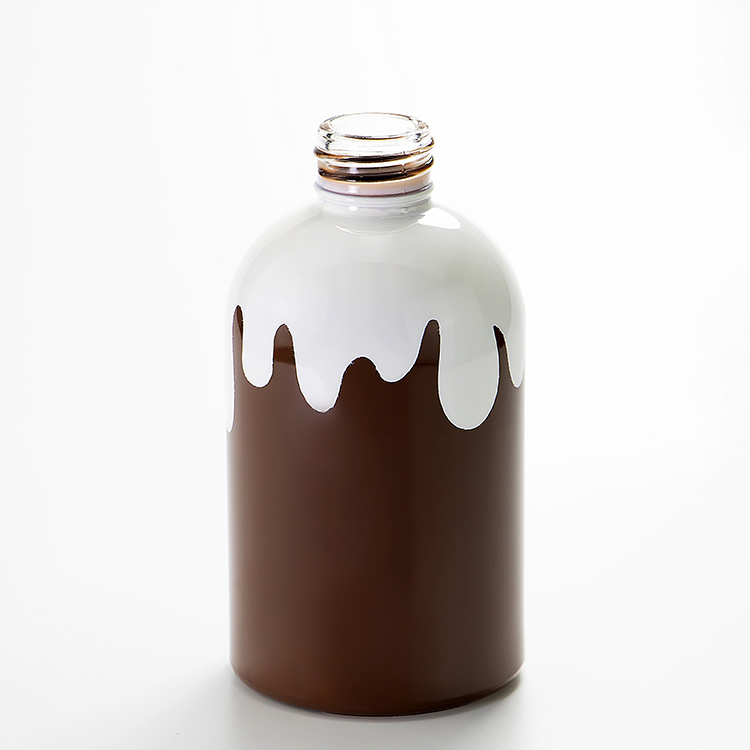 200ml decorative glass reed diffuse bottle with decoration JRF672