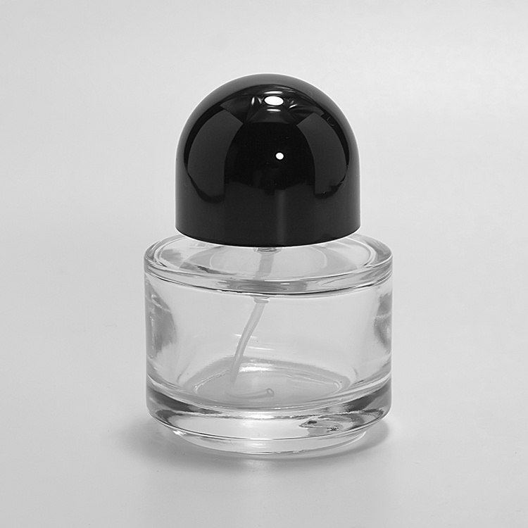 100ml cylindrical glass perfume bottle with ball sprayer lid JRP091